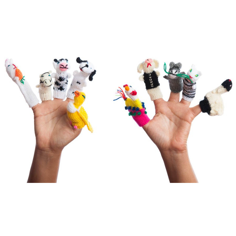 Ensemble de marionnettes à doigt - 8 marionnettes à doigt différentes