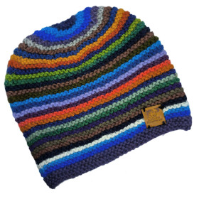 Bonnet laine pompon femme chaud à motifs - La Maison de l'Alpaga (LMA)