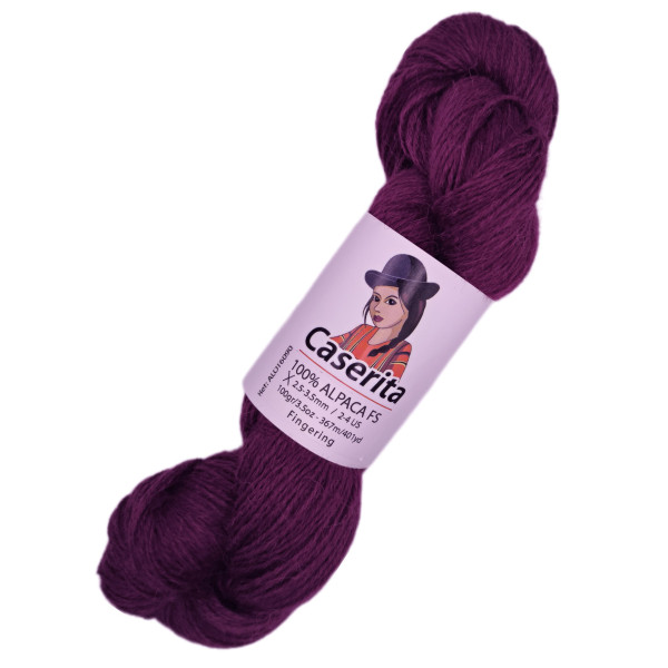 Violet de bayeux - 100% Alpaga - Fil fin - 100 gr.