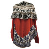 Pull poncho col haut Janq'u Uyu - laine d'alpaga