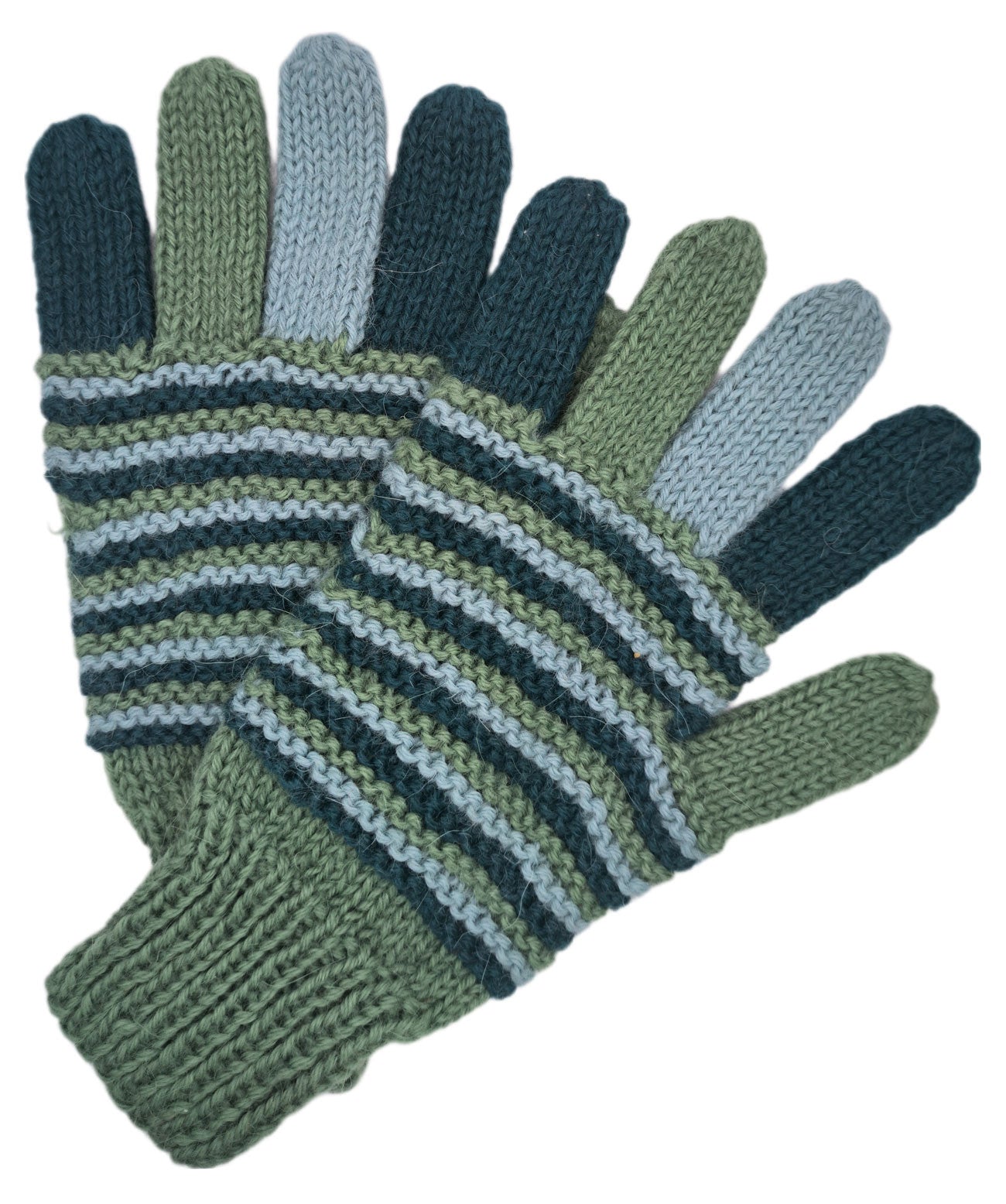 Talla L - Guantes coloridos - Tejidos a mano