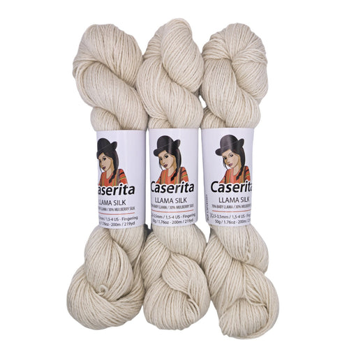 Blanco crudo - Baby llama y Seda - 50 gr./200 m.