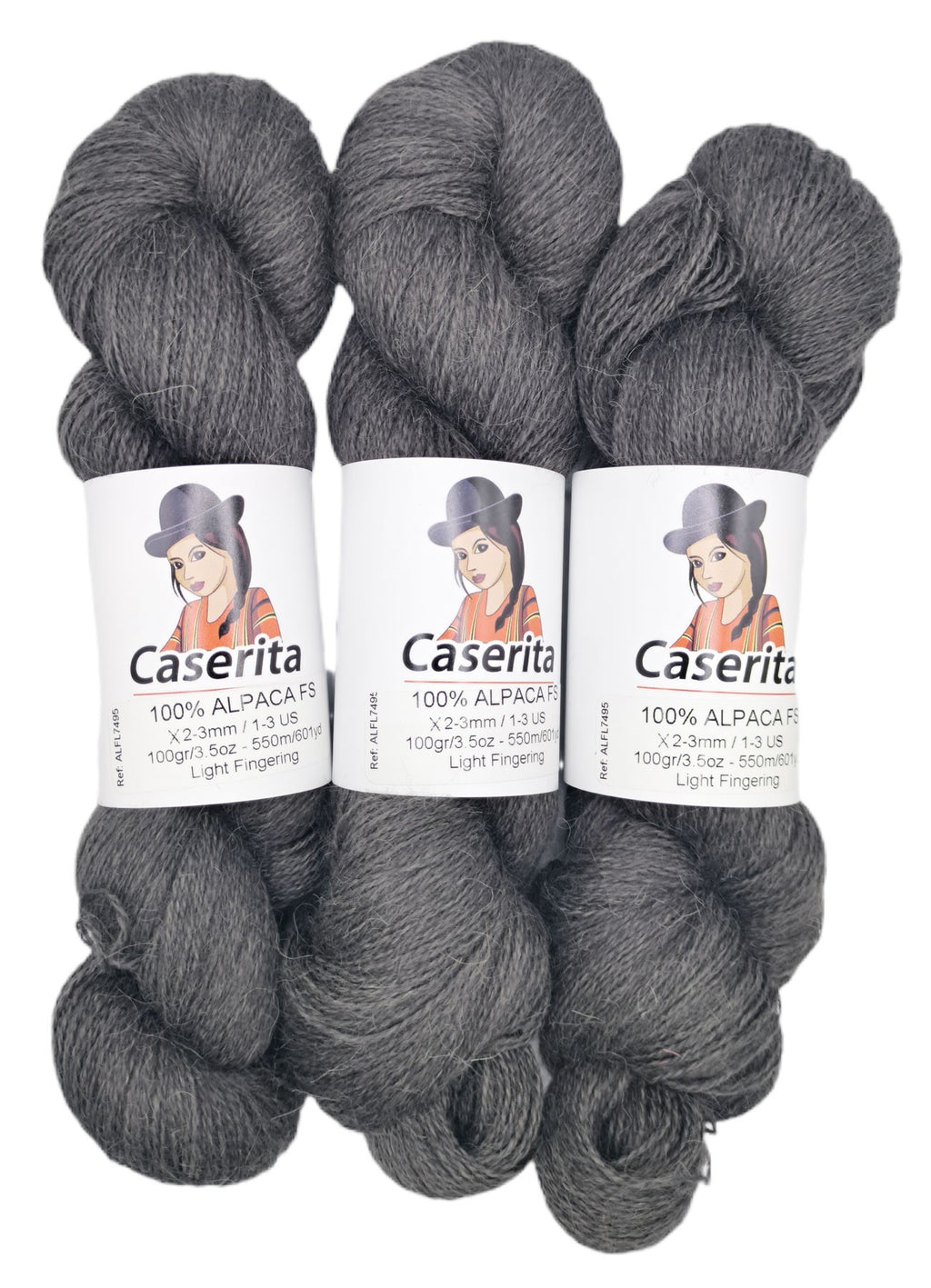 Gris grafito - 100% Alpaca FS - 100 gr. / 550m
